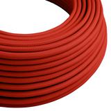 Vintage Round 3 Core Fabric Cable Peach Braided Lighting Flex~2992