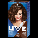 Schwarzkopf LIVE Intense Colour 088 Urban Brown – Permanent Hair Dye with Vibrancy Serum
