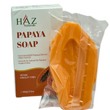 HAZ Naturals Papaya Soap 100 g – Brightening & Blemish Care
