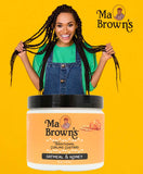 Ma Brown’s Traditional Curling Custard with Oatmeal & Honey 454 g – Curl Definition & Hold Custard