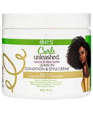 ORS Curls Unleashed Cocoa & Shea Butter Leave-In Conditioner 454 g – Extra Rich Moisturising &amp; Styling Crème for Curly Hair