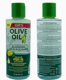 ORS Olive Oil Glossing Hair Polisher 177 ml – Frizz Control & High-Shine Finishing Serum with Olive