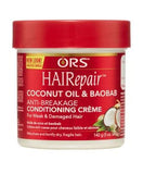 ORS HAIRepair Coconut Oil & Baobab Anti-Breakage Crème 142 g – Moisturising Strength Treatment for Weak, Damaged Hair