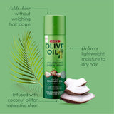 ORS Olive Oil Nourishing Sheen Spray with Coconut Oil 404 ml – Lightweight Shine & Moisture Enhancer