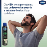 Vaseline Men Double Invisible ProDerma 48H Anti-Perspirant Spray 250 ml – No Marks Protection